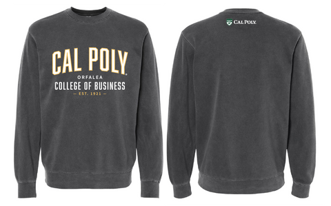 Cal Poly OCOB - Unisex Midweight Pigment-Dyed Crewneck Sweatshirt