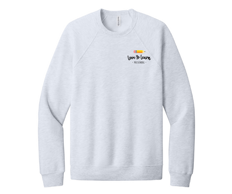 Love to Learn Preschool Adult Sponge Fleece Sweatshirt