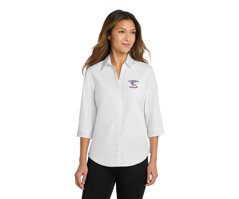 County of SLO Elections Team Women's 3/4-Sleeve Poplin Shirt