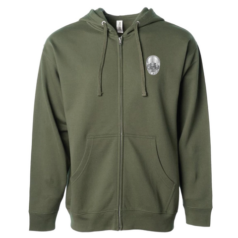 SLO Police Badge Midweight Full-Zip Hooded Sweatshirt