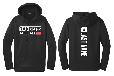 Rangers Baseball Hoodie-Black